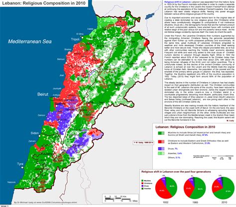 Religious composition of Lebanon (2010) [2755 × 2422] : r/Map_Porn