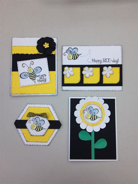 Pin by Misty Anderson on Card Ideas | Bee cards, Stamped cards, Card craft