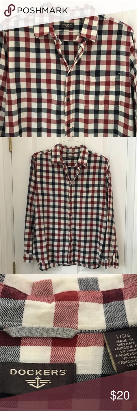 Dockers plaid flannel shirt | Plaid flannel shirt, Plaid flannel ...