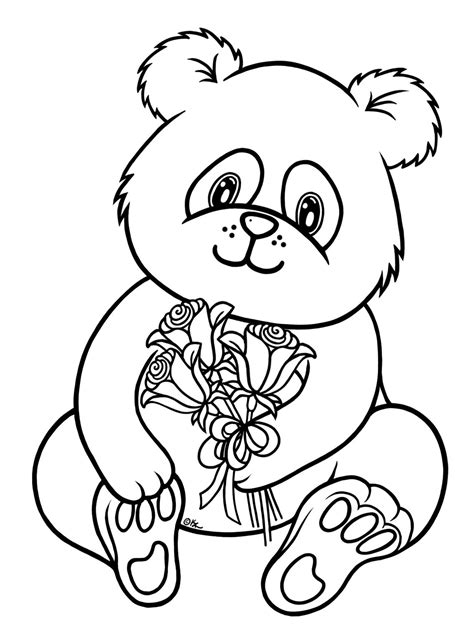 Panda Bear | Bear coloring pages, Unicorn coloring pages, Panda ...