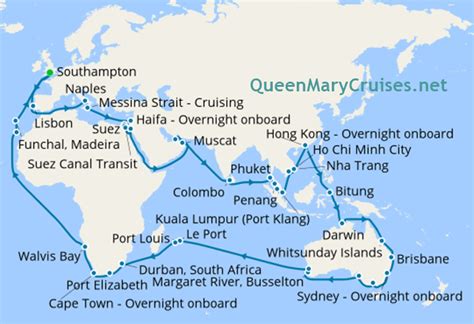 Cunard Queen Mary 2 World Cruise 2024