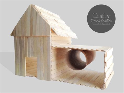 Hamster Barn House with Side Tube and Tunnel by CraftyCrookshanks | Hamster diy cage, Hamster ...