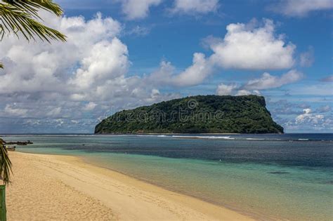 Paradise Tropical Beach Lalomanu on Upolu Island, Samoa Stock Image ...