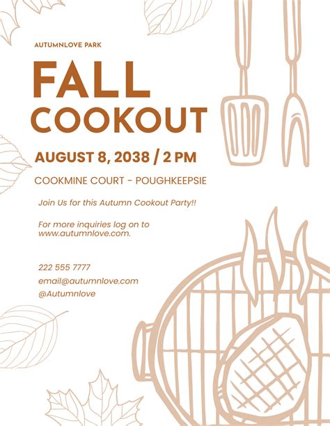 Fall Cookout Flyer Template - Edit Online & Download Example | Template.net