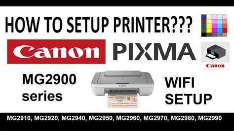 Canon PIXMA UNBOXING and SETUP WiFi MG2910, MG2920, MG2940, MG2950, MG2960, MG2970, MG2980 ...