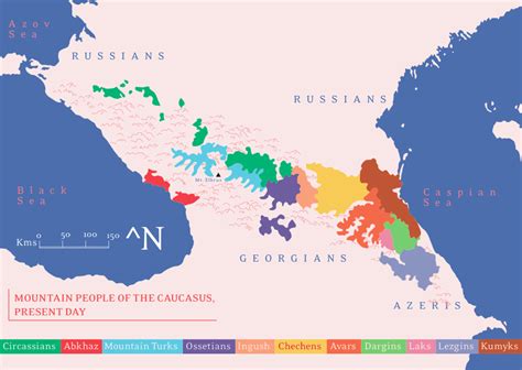 Ethnic groups of the Caucasus before and after the... - Maps on the Web