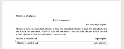 How to apply both left and right alignment by using a table in Microsoft Word | TechRepublic