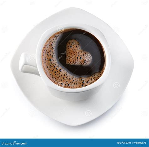 Coffee Cup And Saucer On A White Background. Stock Image - Image: 27756701