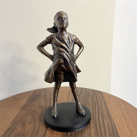 Fearless Girl Statue 3D Printed Bronze Painted REPLICA New York Public ...