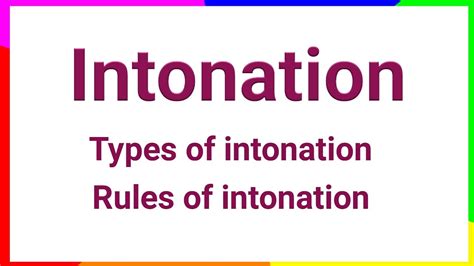 Intonation in English/Types and Rules of intonation - YouTube