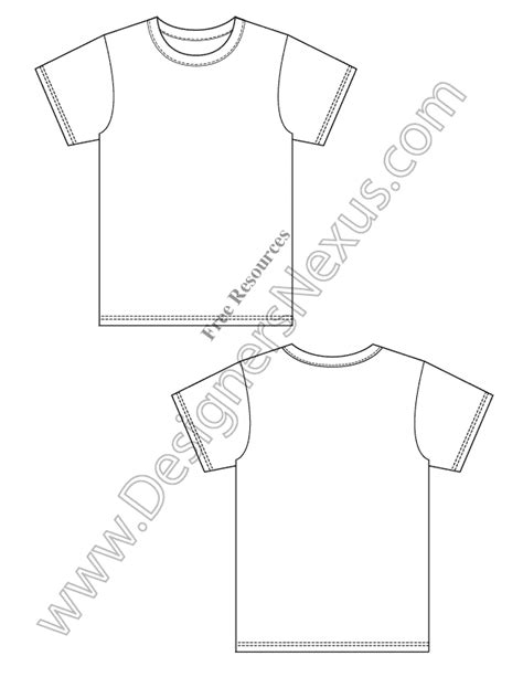 Blank Tshirt Template Printable | DocTemplates