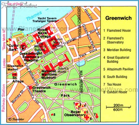 Greenwich Uk Map - TravelsFinders.Com