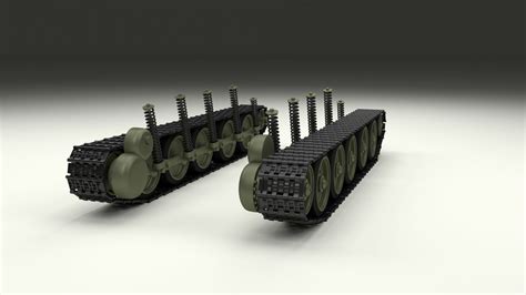 T-34 Tank Tracks and Suspension 3D model | CGTrader