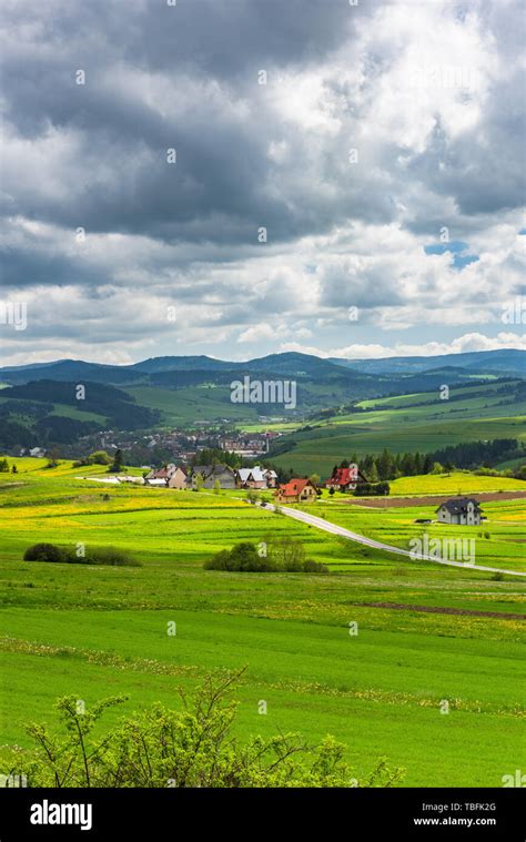 Polish countryside and farming in Pieniny National Park, Poland Stock Photo - Alamy