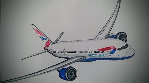 British Airways,Boeing 787, Drawing timelapse - YouTube