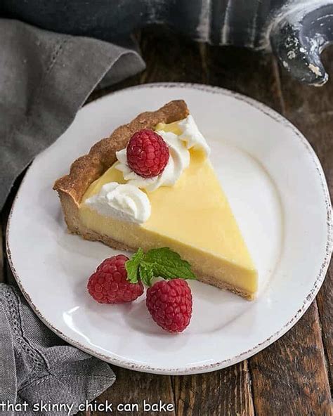 Creamy Lemon Tart - Perfect for Lemon Lovers - That Skinny Chick Can Bake