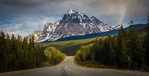 Mount Fitzwilliam, BC, Canada. View from Highway 16 from Mount Robson ...