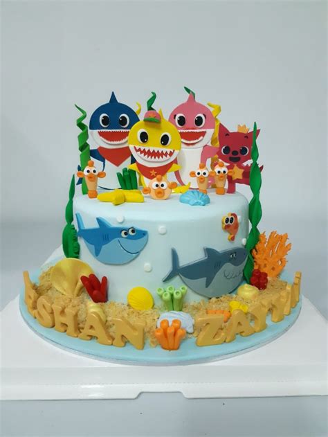 Baby Shark Cake, Food & Drinks, Gift Baskets & Hampers on Carousell