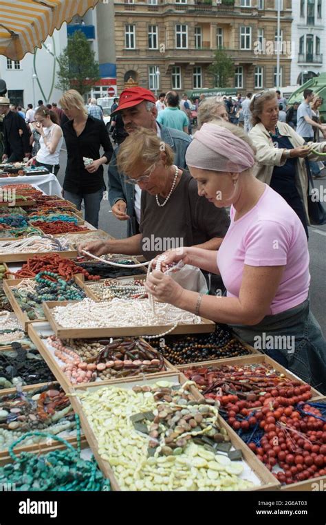 Flea market jewelry sale Stock Photo - Alamy