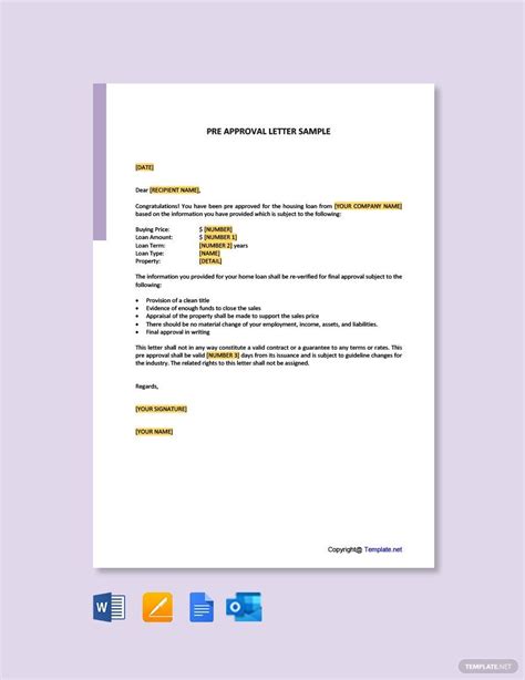 Pre Qualification Letter Template