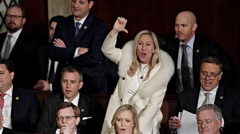 Marjorie Taylor Greene shouts "liar" at Biden during State of the Union ...