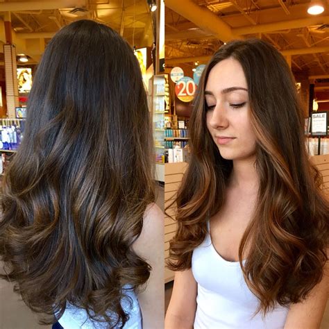 Balayage - sun kissed caramel highlights | Highlights for dark brown ...