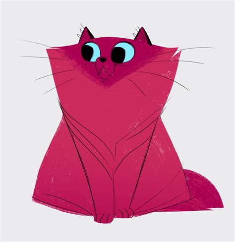 Daily Cat Drawings — 718: Pink!