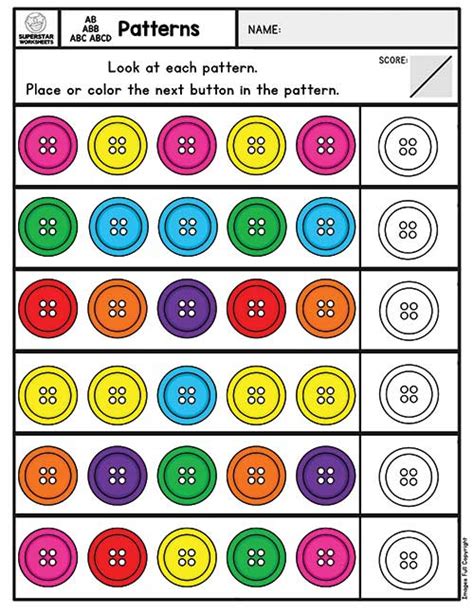 Free pattern worksheets for preschool and kindergarten. Free printable pattern cards, worksheets ...