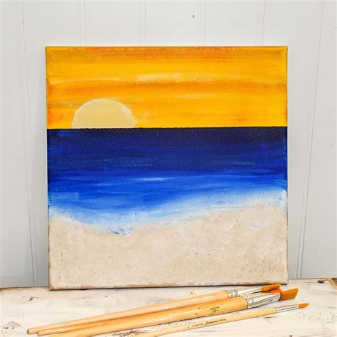 Easy Ocean Sunset Paintings