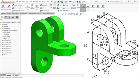 SolidWorks Tutorial for Beginners Exercise 3 - YouTube