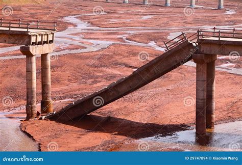 Broken Bridge stock photo. Image of water, damage, tragedy - 29747894