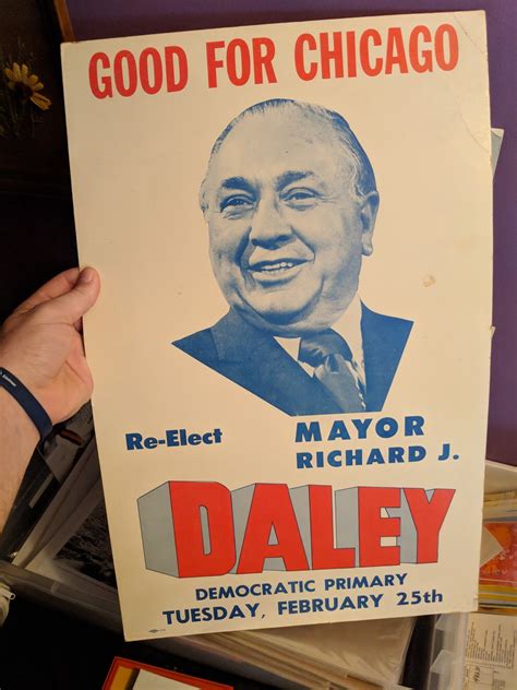 Mayor Richard J. Daley Daley - Good for Chicago 1975 Poster - OTGA