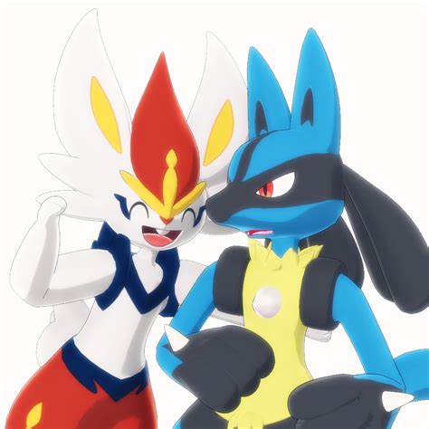 Lucario and Cinderace my favorite furrys - Lucario And Riolu Fan Art (43792929) - Fanpop