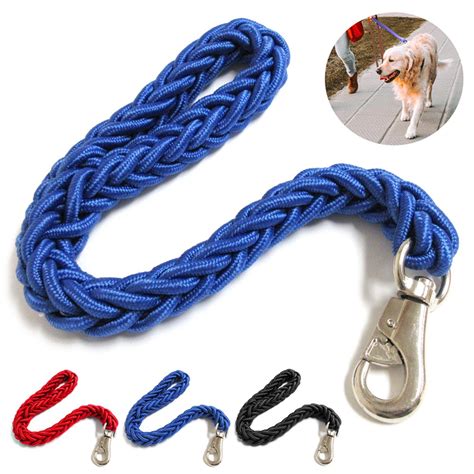 Dog Leash 2' Heavy Duty Strong Durable Thick Braided Rope Training Walking Lead - Walmart.com ...