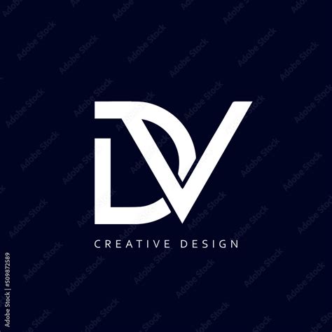 DV Logo Design, Creative Professional Trendy Letter DV Monogram in ...