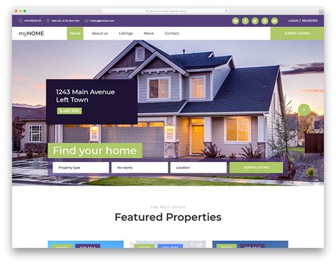 MyHome - Free Bootstrap Real Estate Website Template 2024 - Colorlib