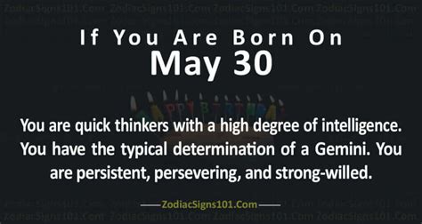 May 30 Zodiac is Gemini, Birthdays and Horoscope - ZodiacSigns101