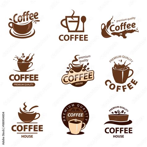 Coffee cup vector logo design template. Vector coffee shop labels ...