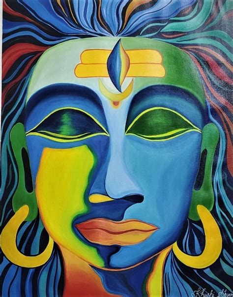 LORD SHIVA | Painting, Oil painting on canvas, Canvas painting