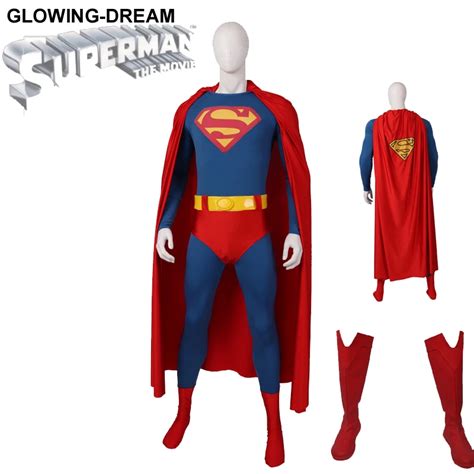 Glowing Dream Newest Superman Cosplay Costume 1978 Superman Costume ...