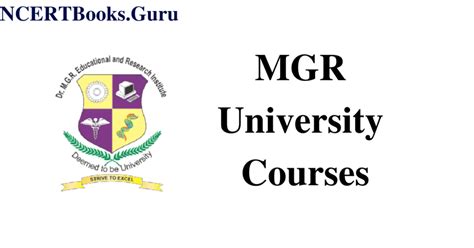 MGR University Courses | Eligibility, Fees, Colleges, Admission Process