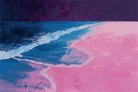 beach scene painting drawing nature. | Free Photo Illustration - rawpixel