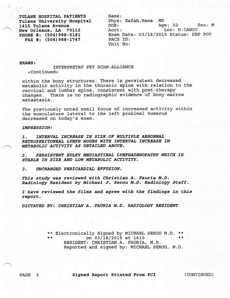 03/19/2015: PET/CT Scan Results from Scan #10 – Transplant #2 Prep Starts – Craig