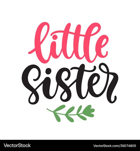 Little sister apparel printable print Royalty Free Vector