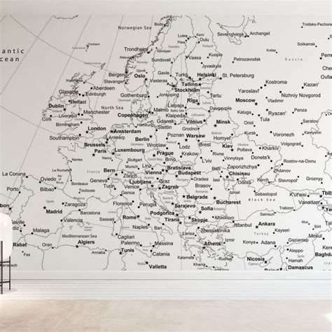 Europe Map – popular wall mural | Map wall mural, Wall murals, Wallpaper companies