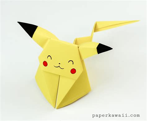 Origami Pikachu Tutorial - Cute Origami Pokemon! - Paper Kawaii