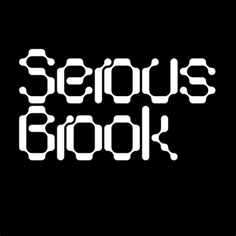 the words serious book are in white letters on a black background, and ...