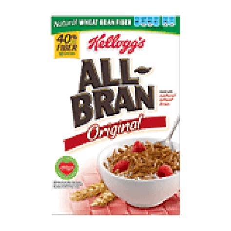 Kellogg's All-bran original high fiber cereal with natural wheat18.3oz - Cereal, Dry - Breakfast ...