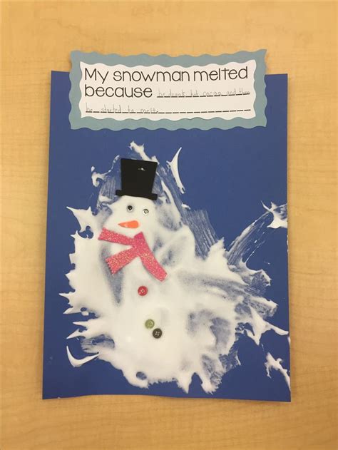 Melted Snowman Craft With Glue And Shaving Cream | Printable Templates Free