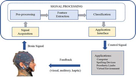 A schematic of EEG‐based Brain Computer Interface. The main modules of... | Download Scientific ...